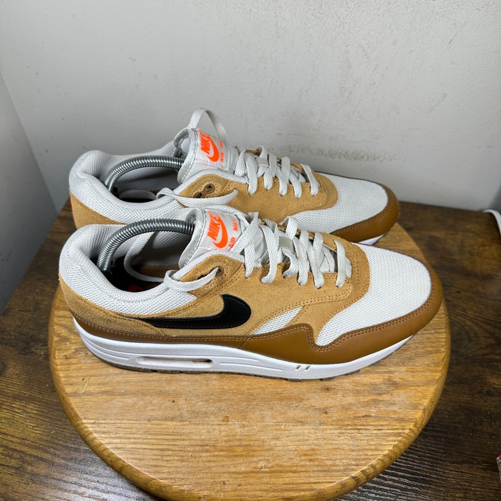Nike Air Max 1 British Tan Black White Sneakers FZ5808-004 Mens 11.5 Low Top